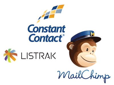 Constant Contact, Listrak and Mail Chimp logos