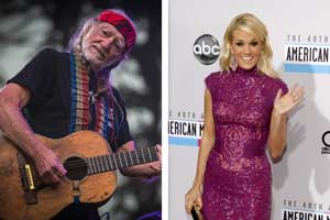 Image of Willie Nelson and Carrie Underwood