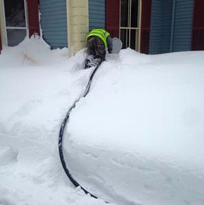 propane delivery in the snow