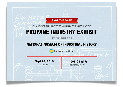 Propane Exhibit invitation.