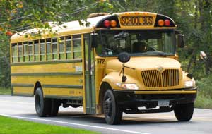 Propane logo on a school bus