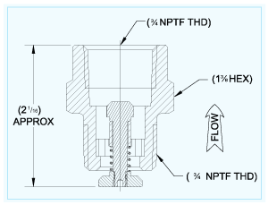 Rego Excess Flow Valve diagram