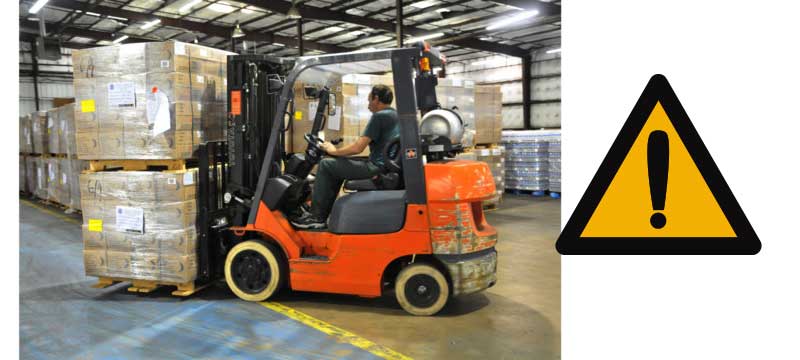 forklift running on propane.