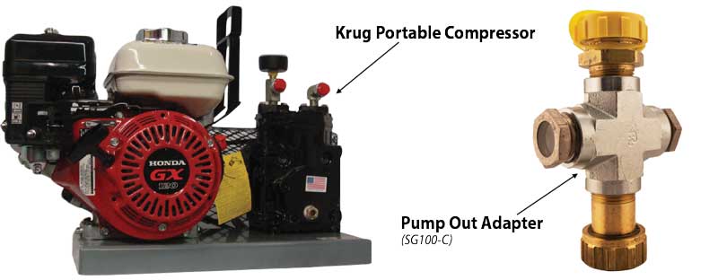 Compressor and Pump Out Adapter.