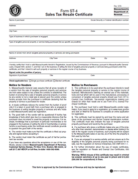 Download the Massachusetts Sales Tax Form