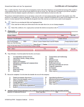 Download the Streamlined Sales and Use Tax Agreement Form
